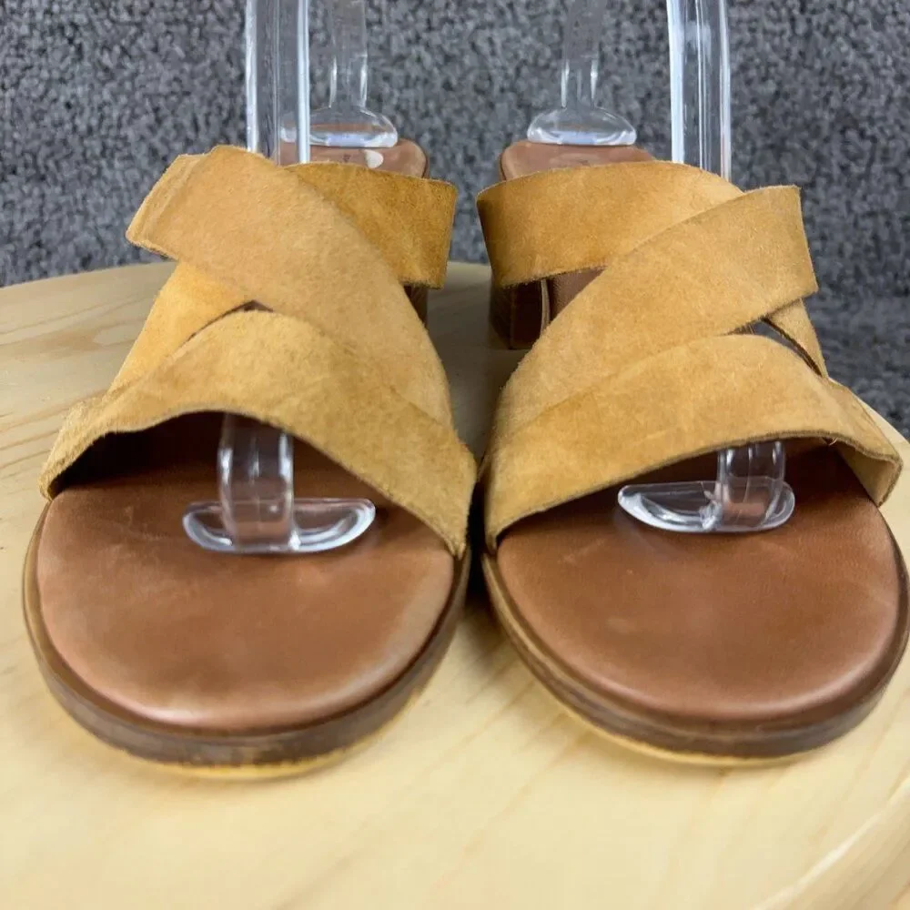 Mila Paoli Sandals Womens Size 10.5 Suede Strappy Open Toe Shoe Made in Italy